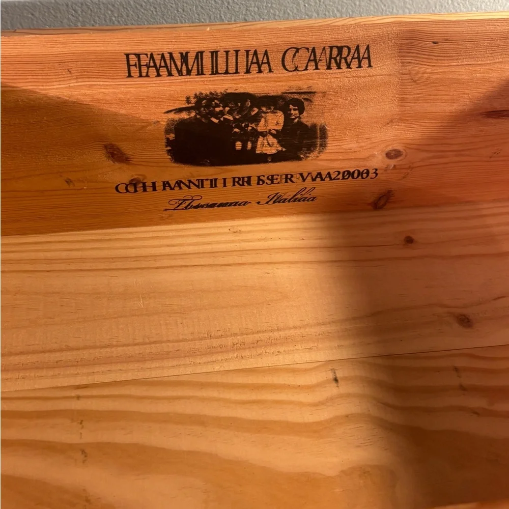 Chianti Reserva Vintage Wooden Wine Crate Familia Cara Italy